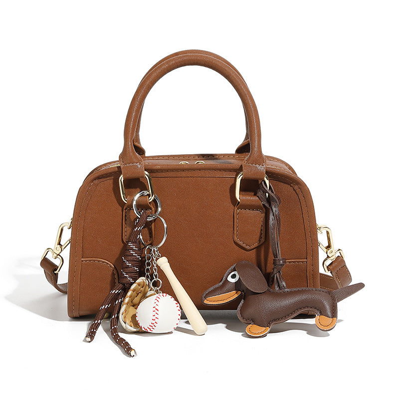 Hayesaura | 2026 Genuine Leather Boston Bowling Commuter Bag