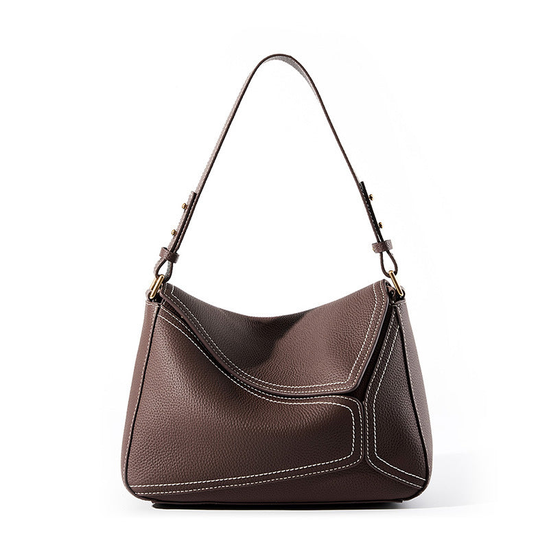 Hayesaura | Geometric Leather Pillow Underarm Commuter Bag