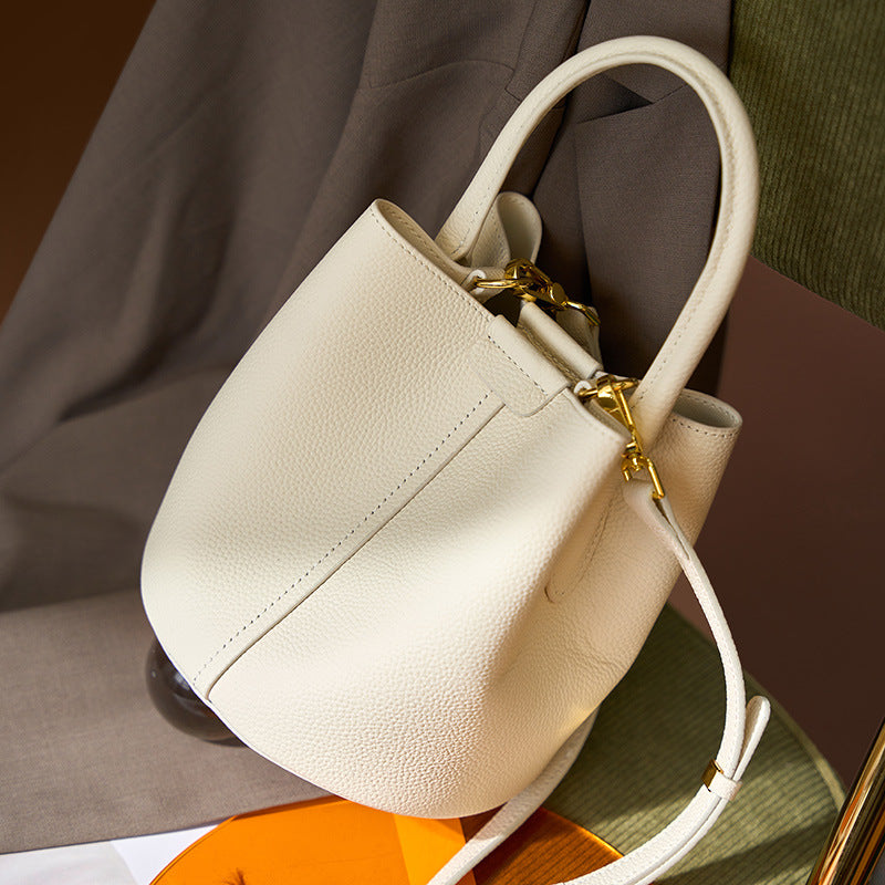 Hayesaura | Premium Summer Full-Grain Leather Commuter Bucket