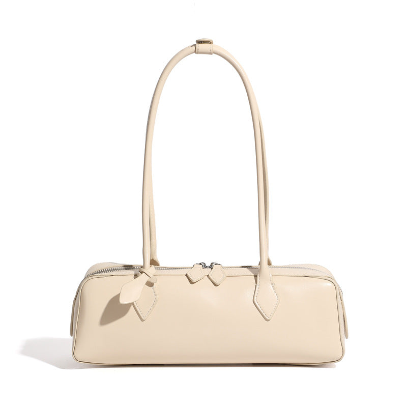Hayesaura | 2026 Elongated Red Cowhide Large Baguette Bag