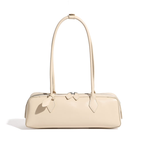 Hayesaura | 2026 Elongated Red Cowhide Large Baguette Bag