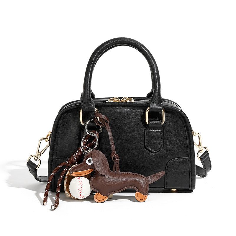 Hayesaura | 2026 Genuine Leather Boston Bowling Commuter Bag
