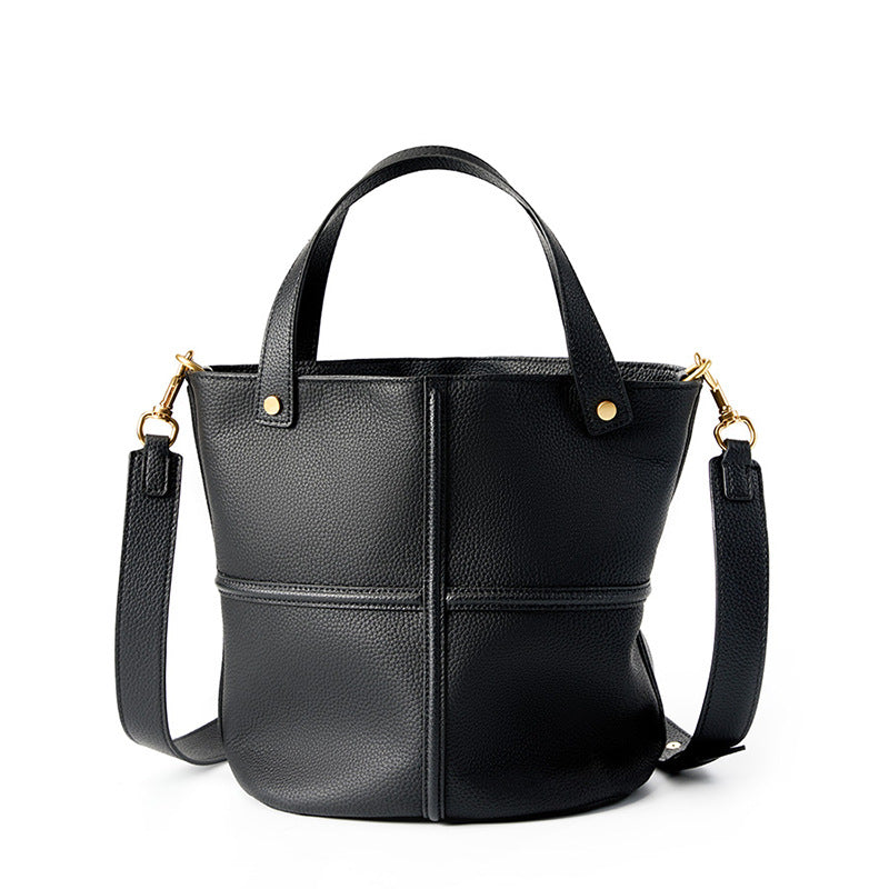 Hayesaura | Elegant Large Capacity Commuter Cowhide Bucket Bag