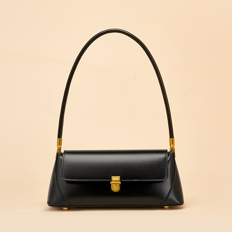 Hayesaura | Niche French Minimalist Genuine Leather Baguette Bag