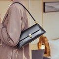 Hayesaura | Niche French Minimalist Genuine Leather Baguette Bag