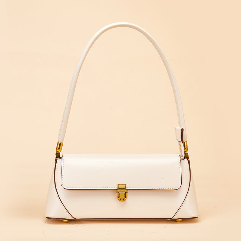 Hayesaura | Niche French Minimalist Genuine Leather Baguette Bag