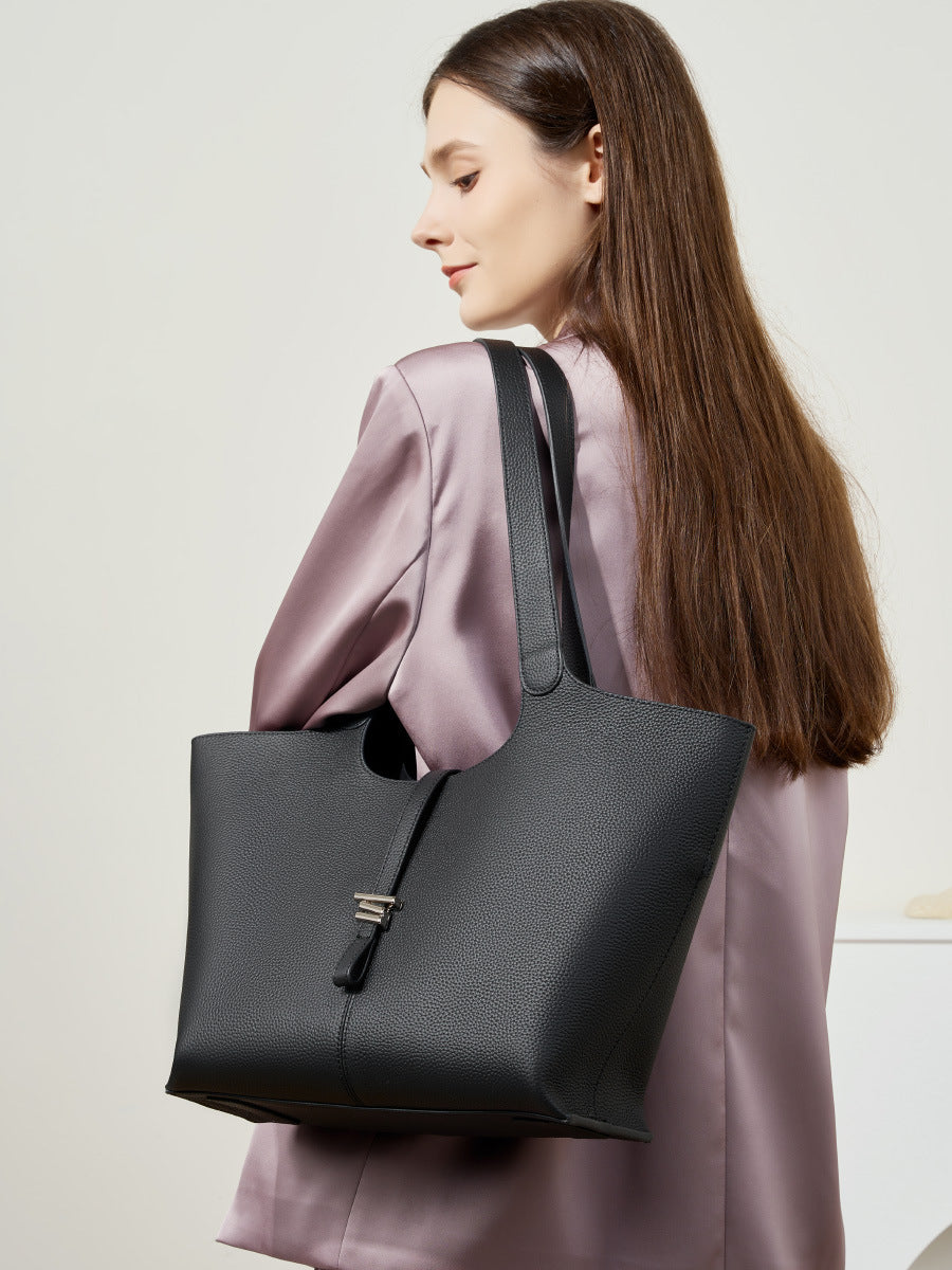 Hayesaura | Large Capacity Windchime Full-Grain Cowhide Tote Bag