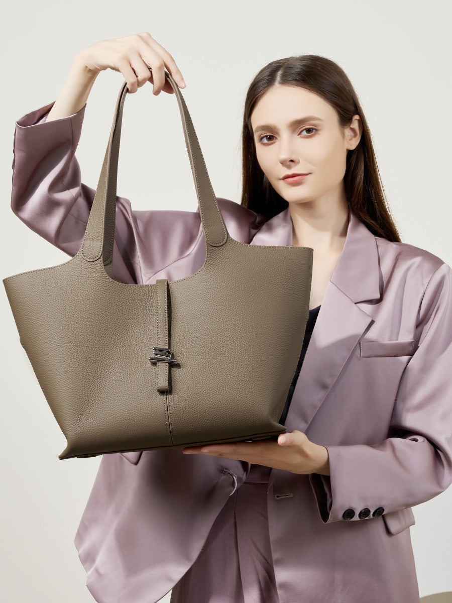 Hayesaura | Large Capacity Windchime Full-Grain Cowhide Tote Bag