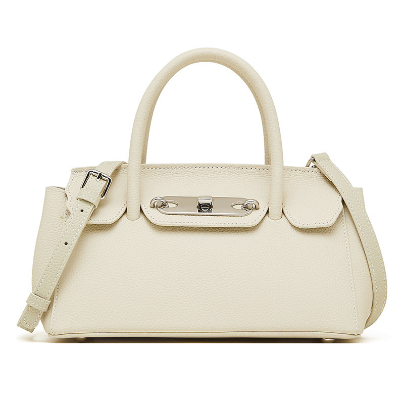 Hayesaura | Genuine Leather Platinum Kelly Commuter Handbag