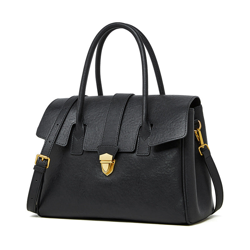 Hayesaura | Retro Vegetable-Tanned Cowhide Large Briefcase Tote
