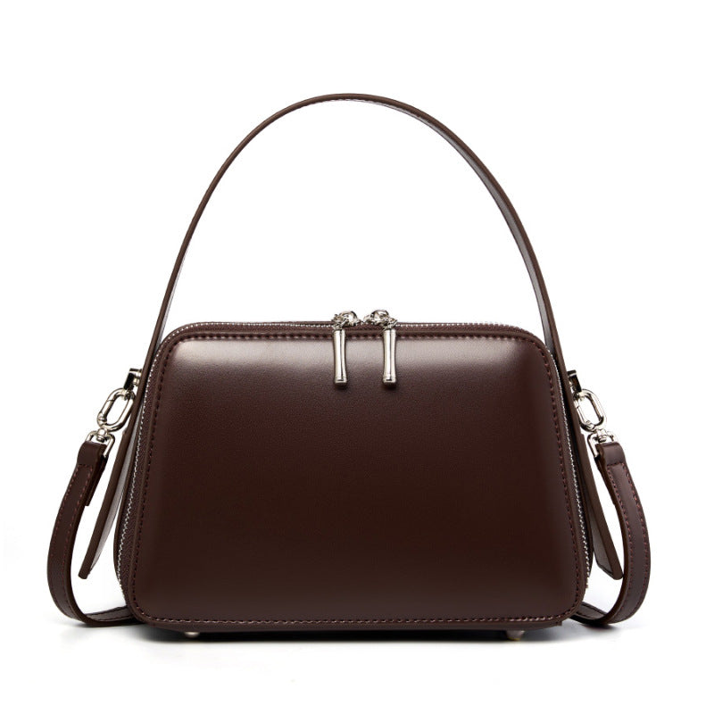 Hayesaura | Niche Eaves Design Genuine Leather Square Crossbody Bag