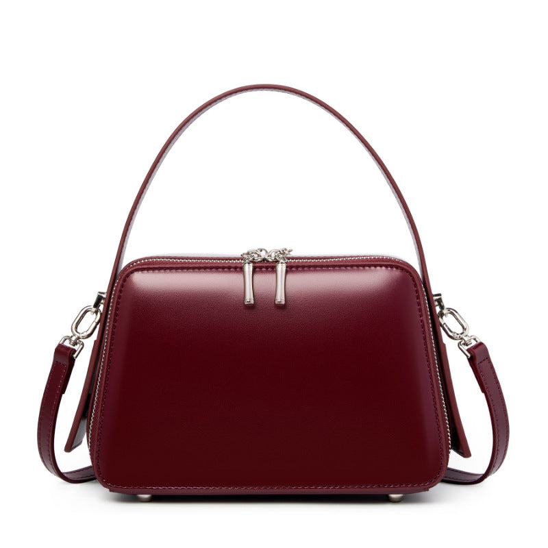 Hayesaura | Niche Eaves Design Genuine Leather Square Crossbody Bag