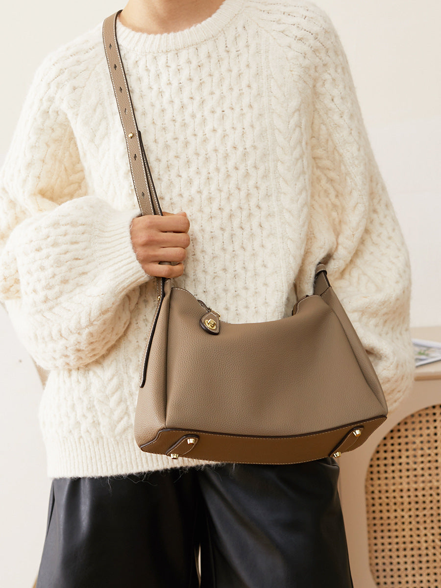 Hayesaura | 2026 High-Cold Genuine Leather Underarm Crossbody Bag