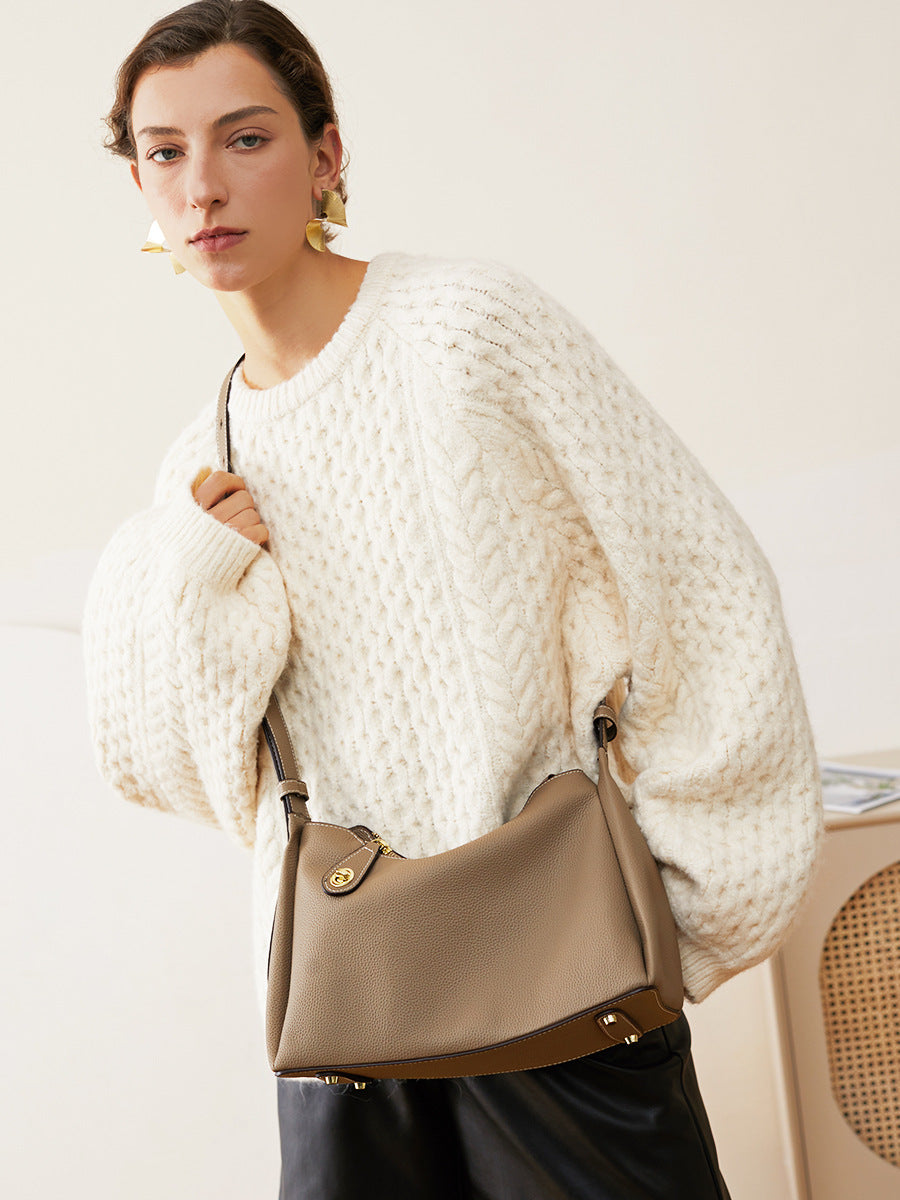 Hayesaura | 2026 High-Cold Genuine Leather Underarm Crossbody Bag