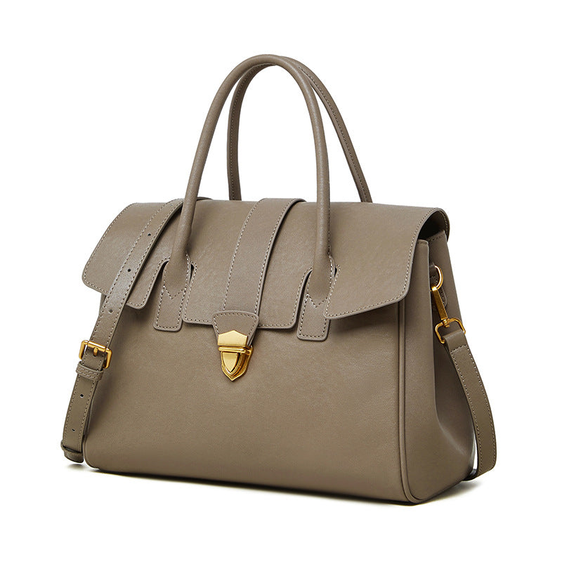 Hayesaura | Retro Vegetable-Tanned Cowhide Large Briefcase Tote