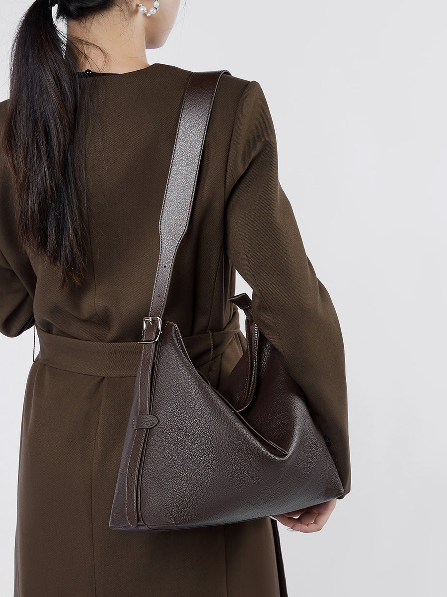 Hayesaura | Genuine Leather Practical Large Tote & Underarm Crossbody