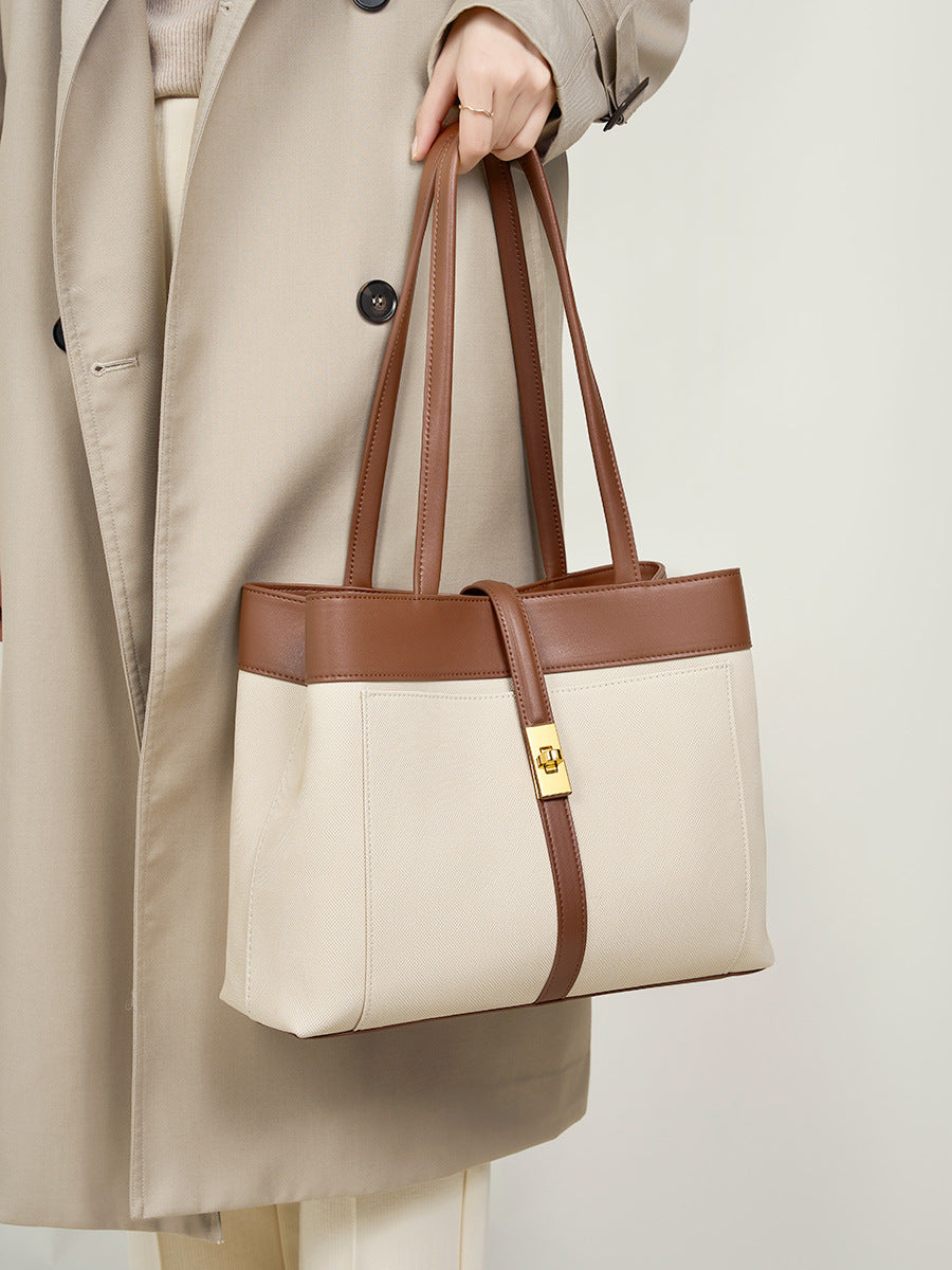 Hayesaura | 2026 Cowhide Commuter Underarm Tote Bag