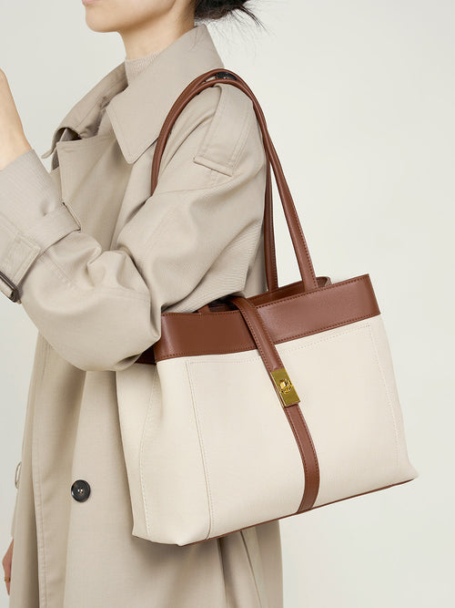 Hayesaura | 2026 Cowhide Commuter Underarm Tote Bag