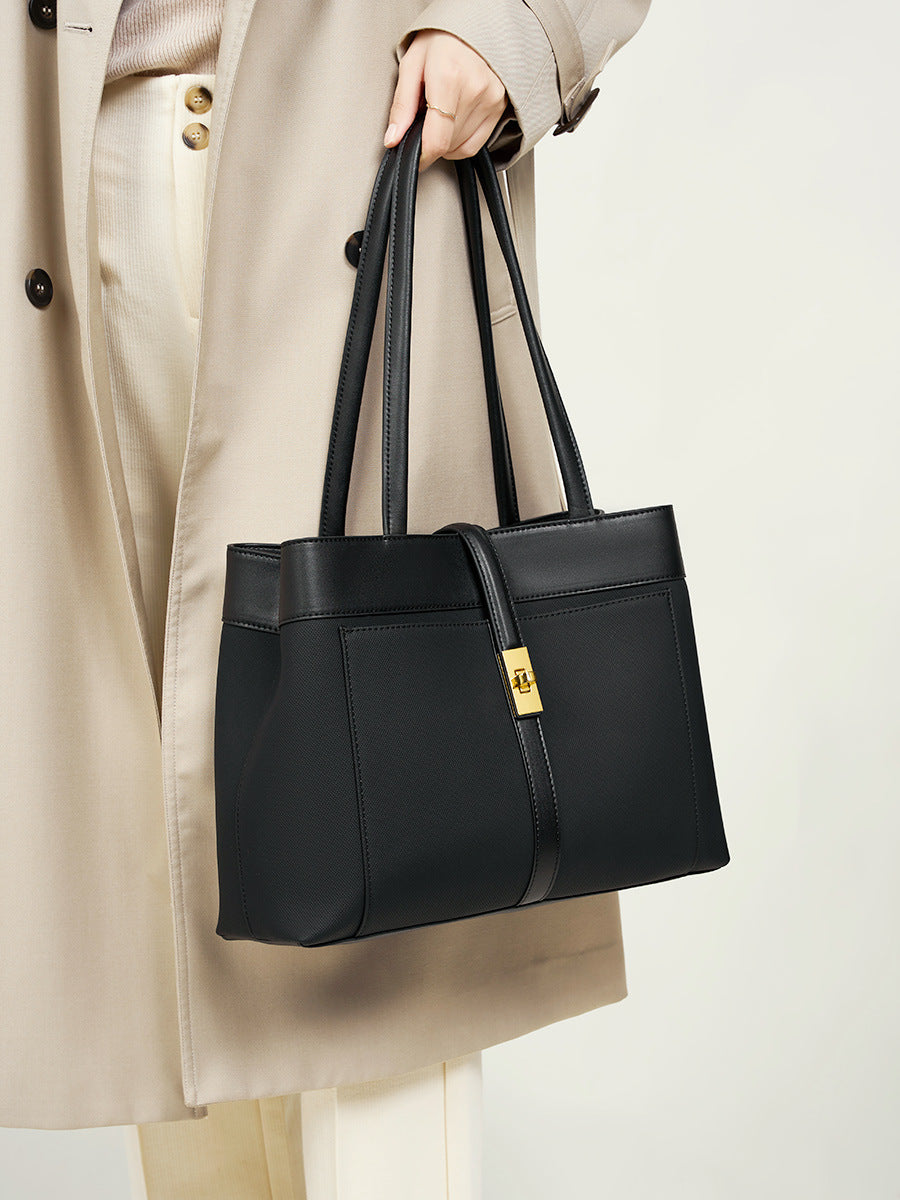 Hayesaura | 2026 Cowhide Commuter Underarm Tote Bag