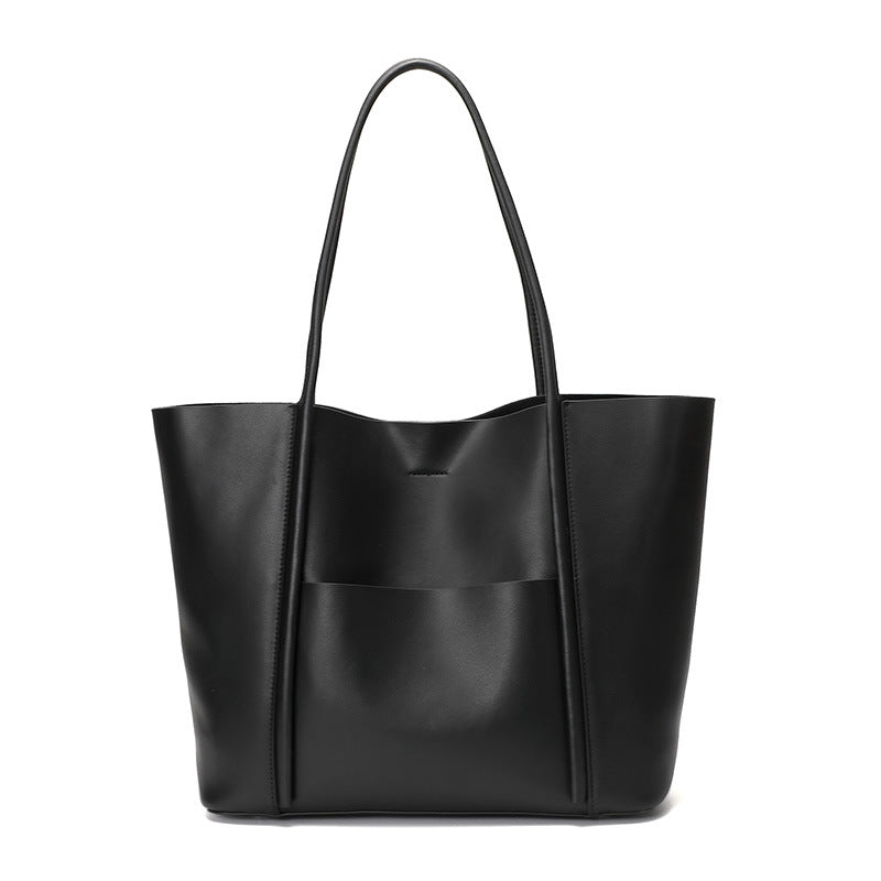 Hayesaura | 2026 Summer Genuine Cowhide Large Commuter Tote Bag