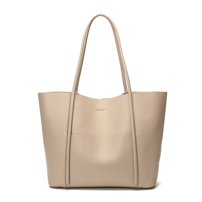 Hayesaura | 2026 Summer Genuine Cowhide Large Commuter Tote Bag