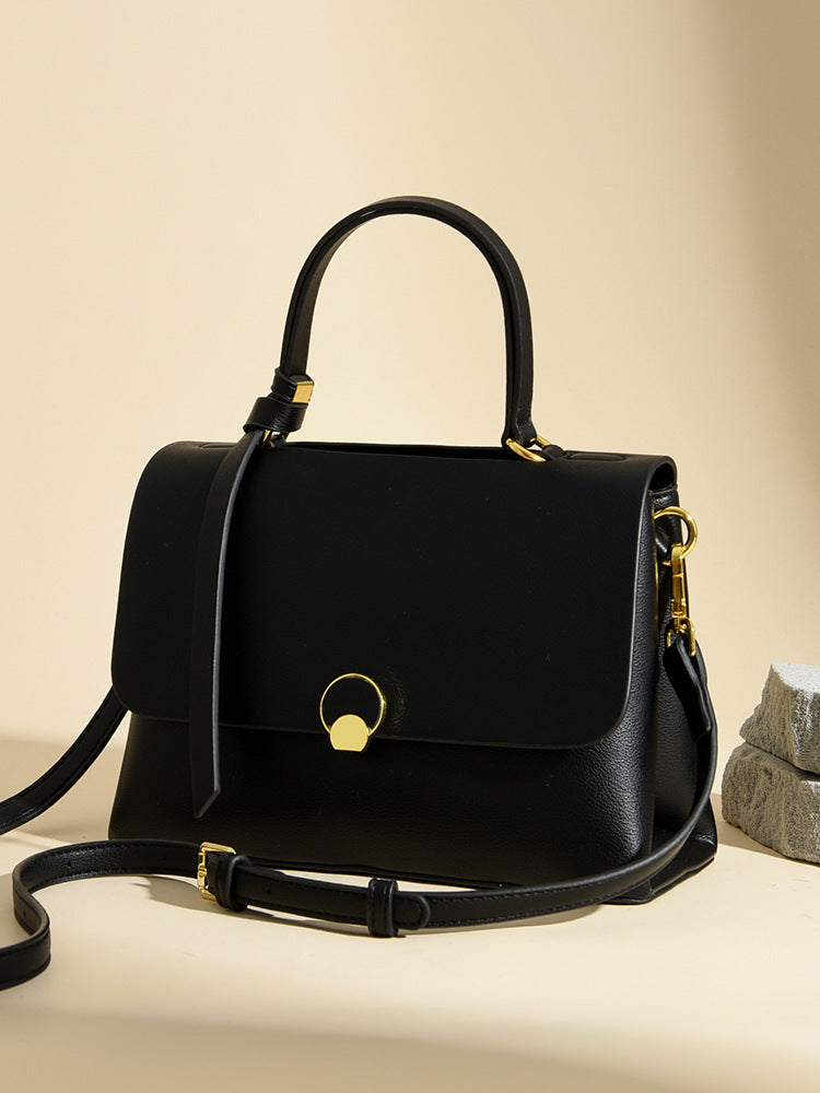 Hayesaura | 2026 Quilted Flap Square Genuine Leather Crossbody Bag