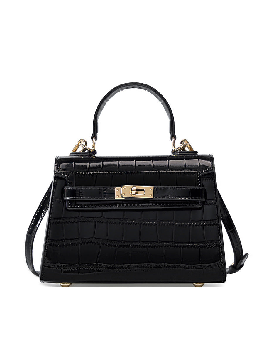 Hayesaura | 2026 Crocodile Pattern Cowhide Kelly Mini Bag