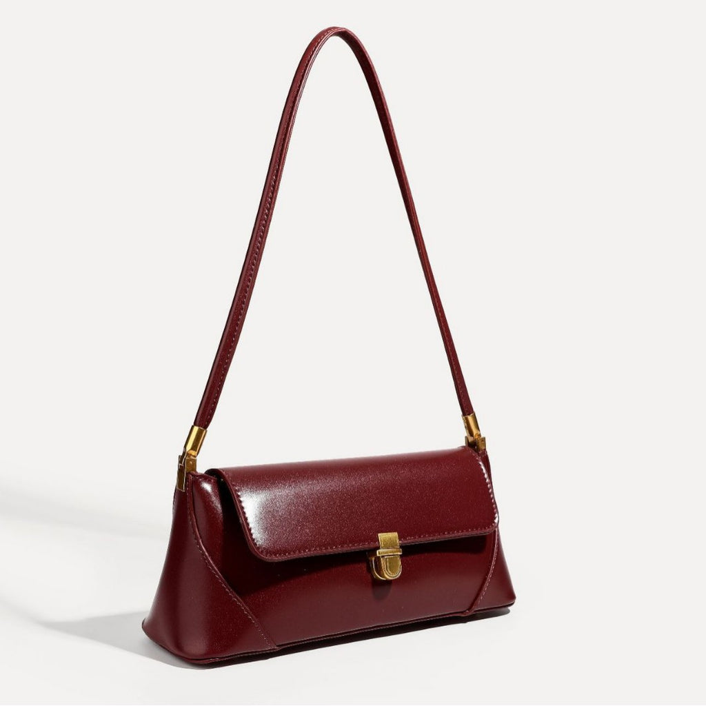 Hayesaura | Niche French Minimalist Leather Baguette Underarm Bag