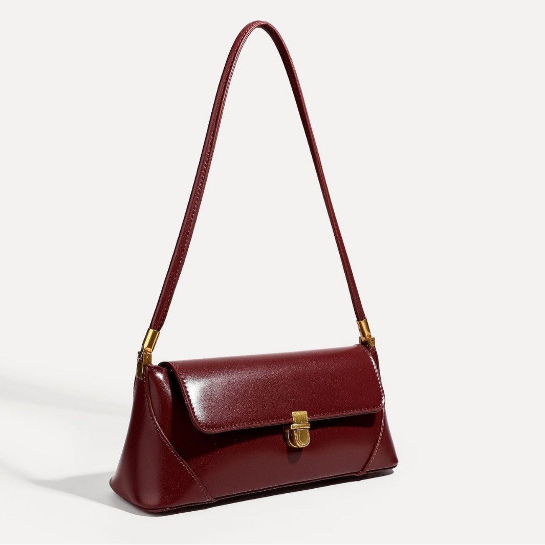 Hayesaura | Niche French Minimalist Leather Baguette Underarm Bag