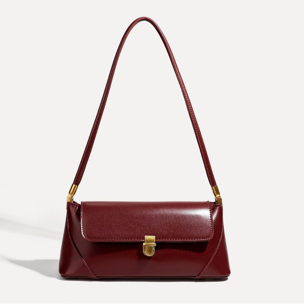 Hayesaura | Niche French Minimalist Leather Baguette Underarm Bag