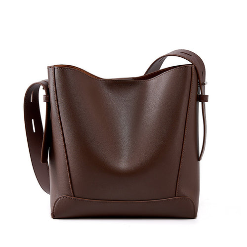 Hayesaura | 2026 Large Capacity Genuine Leather Commuter Bucket Bag