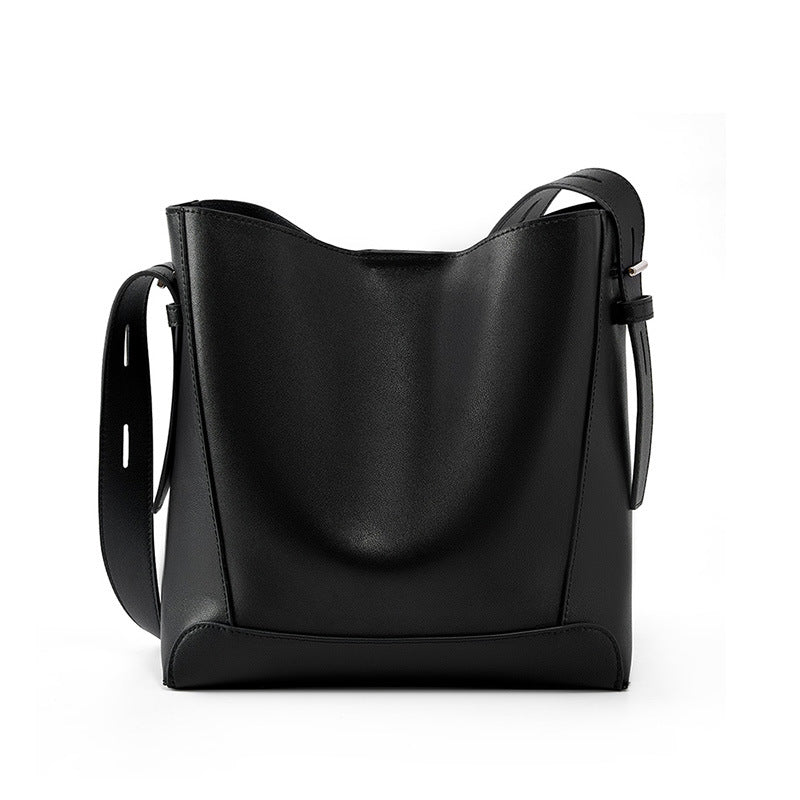 Hayesaura | 2026 Large Capacity Genuine Leather Commuter Bucket Bag