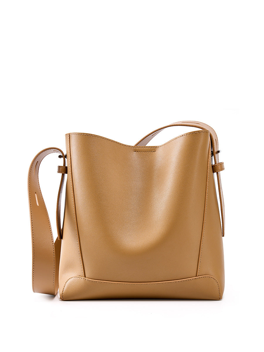Hayesaura | 2026 Large Capacity Genuine Leather Commuter Bucket Bag