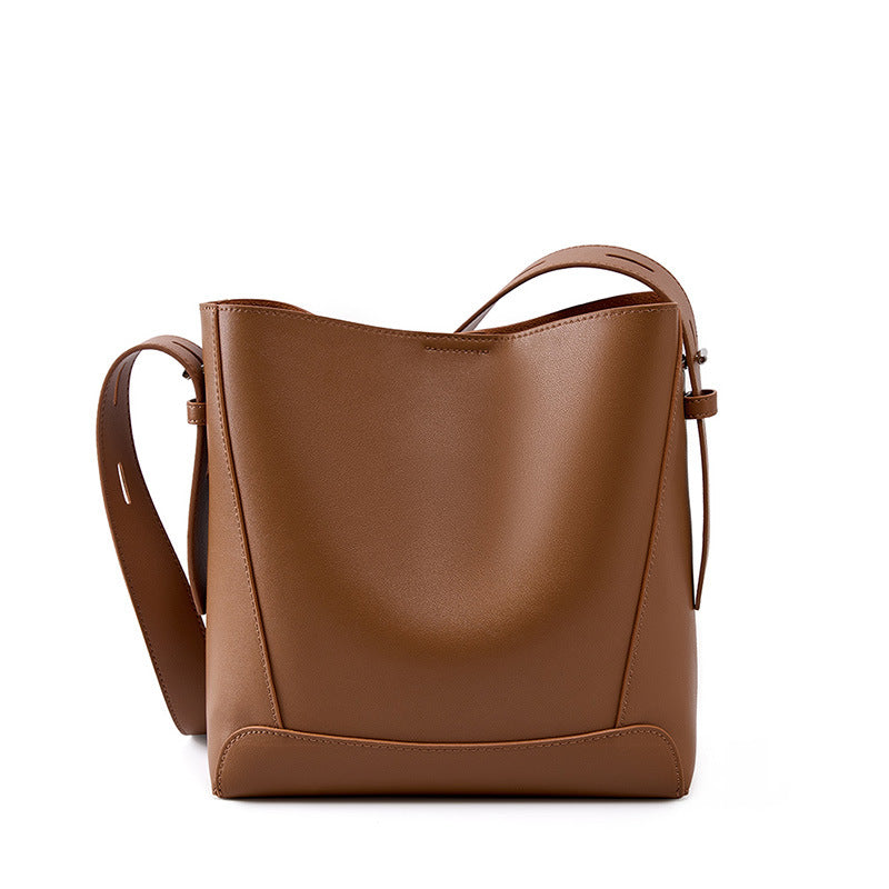 Hayesaura | 2026 Large Capacity Genuine Leather Commuter Bucket Bag