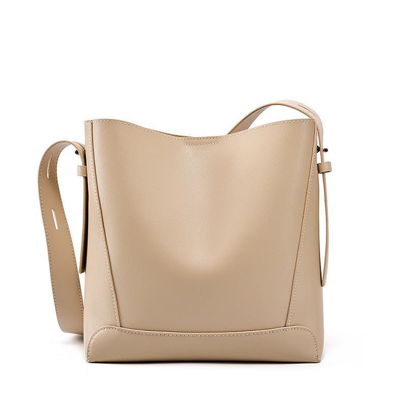 Hayesaura | 2026 Large Capacity Genuine Leather Commuter Bucket Bag