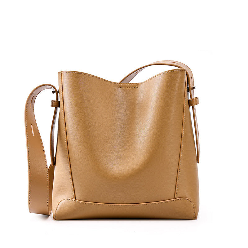 Hayesaura | 2026 Large Capacity Genuine Leather Commuter Bucket Bag