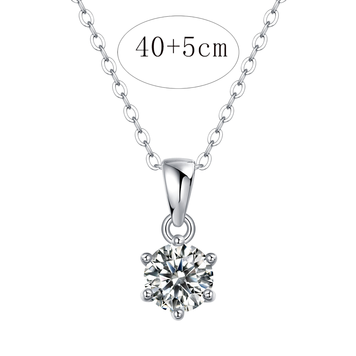 Hayesaura | Parisian Chic Six-Prong Tassel Moissanite Pendant | Elegant Gala Evening Crown Necklace