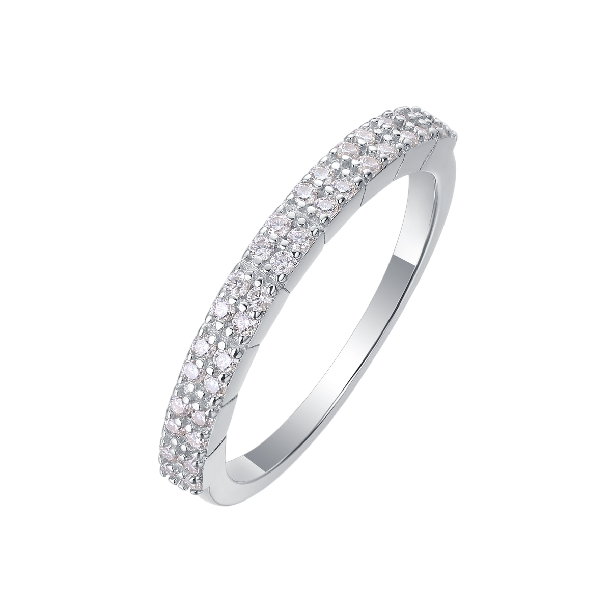 Hayesaura | Half-Eternity Moissanite Proposal Ring | Minimalist