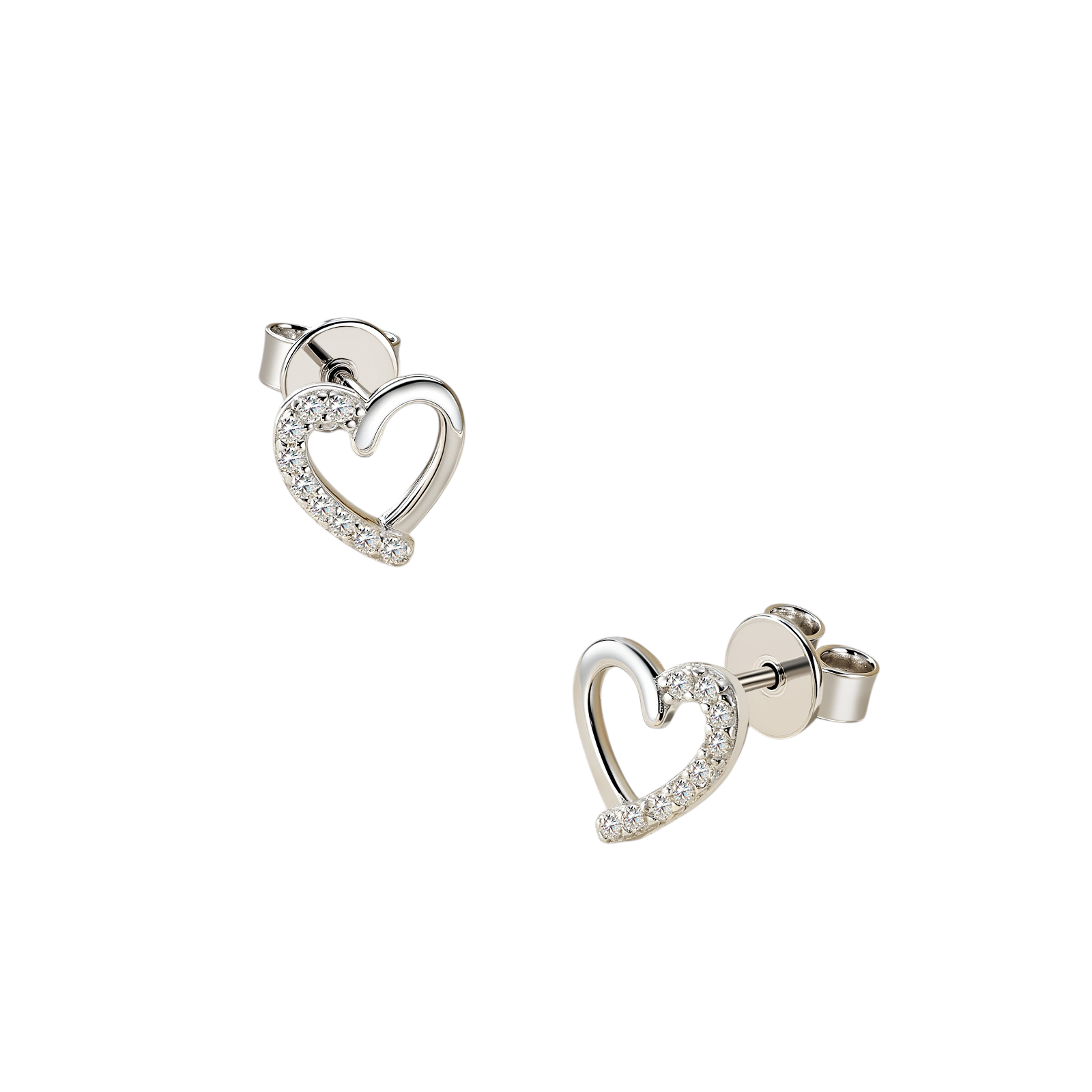 Hayesaura | Coquette Romance 18K Plated Petite Heart | Delicate Aesthetics Bridal Studs