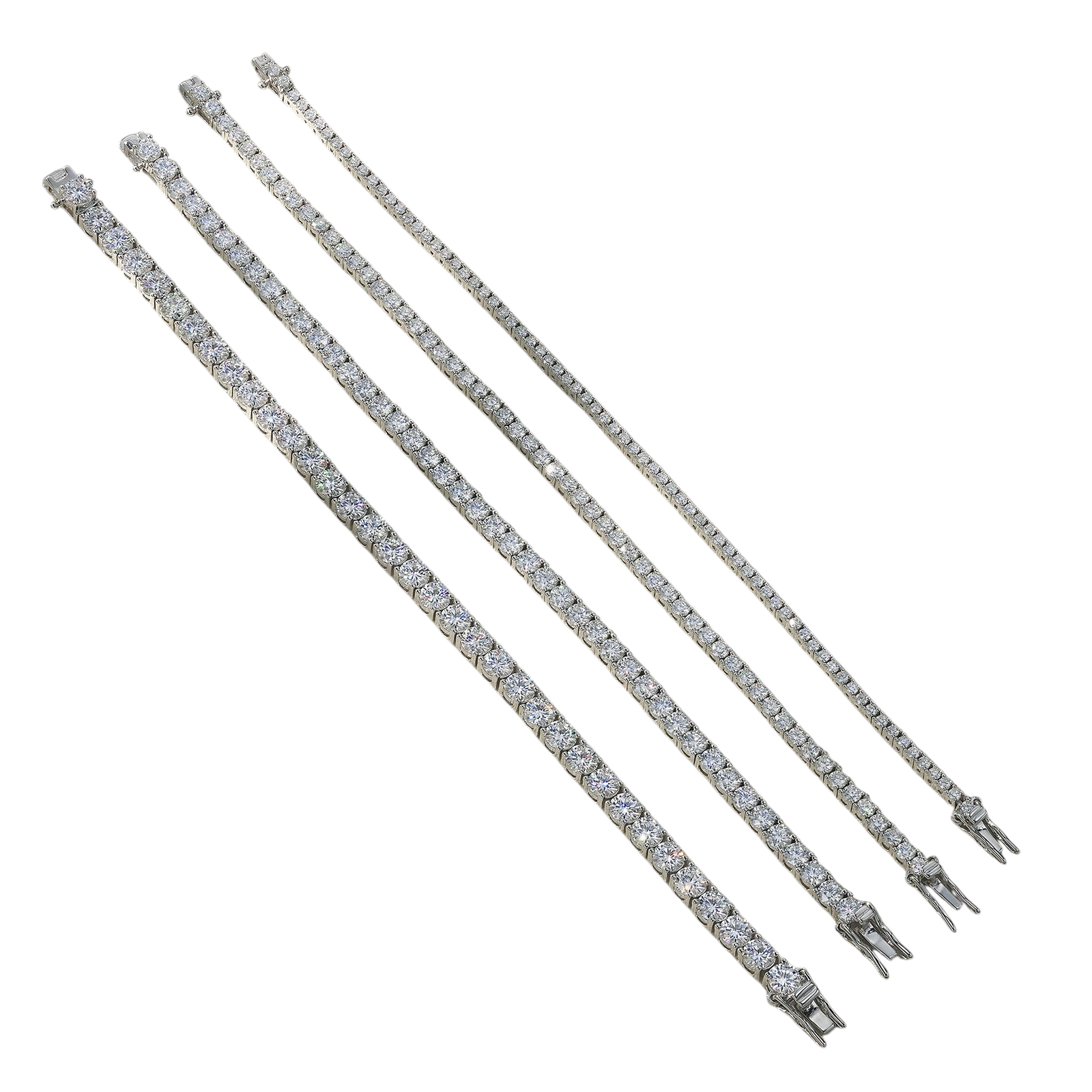 Hayesaura | Cyber Y2K Heavy Four-Prong Hip-Hop Moissanite | Rebellious Street Tennis Bracelet