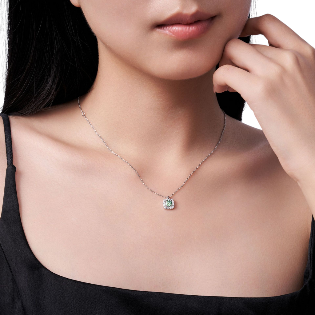 Hayesaura | Regal Heritage 18K Plated Emerald Cut Moissanite | Old Money Evening Pendant