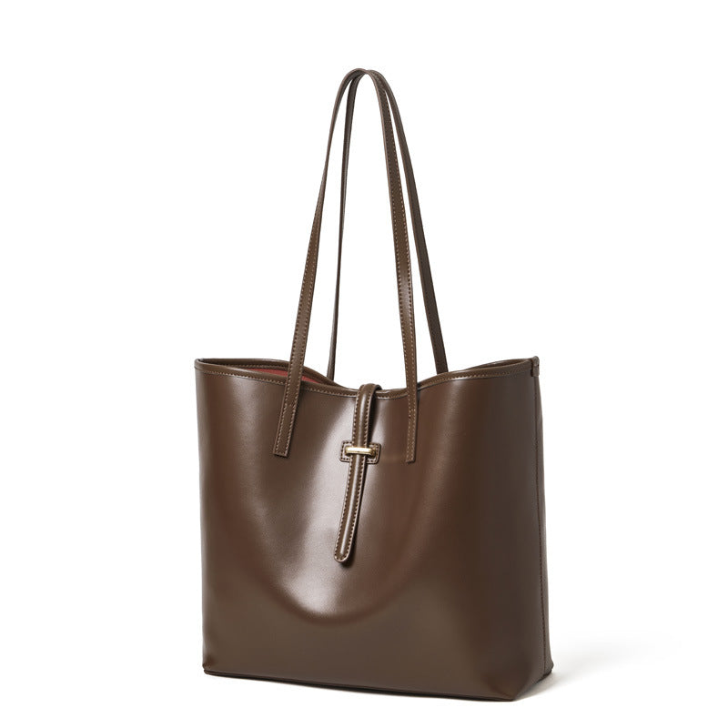 Hayesaura | Minimalist Genuine Leather 2-in-1 Commuter Tote
