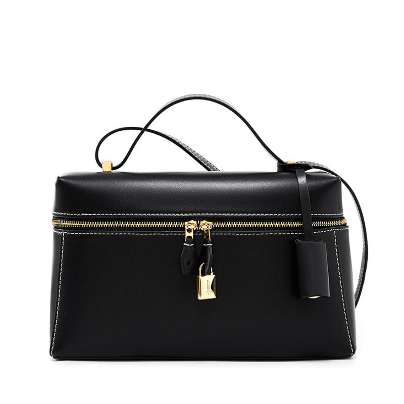 Hayesaura | 2026 Spring/Summer Cowhide Box Crossbody Bag