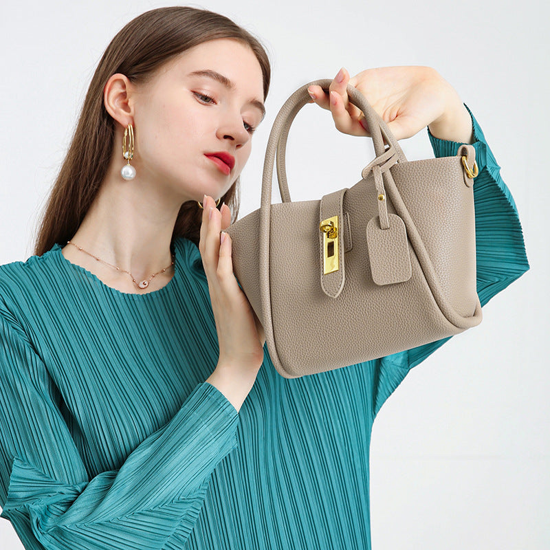 Hayesaura | 2026 Trendy Genuine Leather Basket Bucket Bag