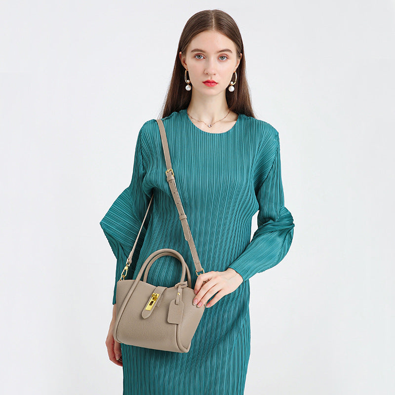 Hayesaura | 2026 Trendy Genuine Leather Basket Bucket Bag