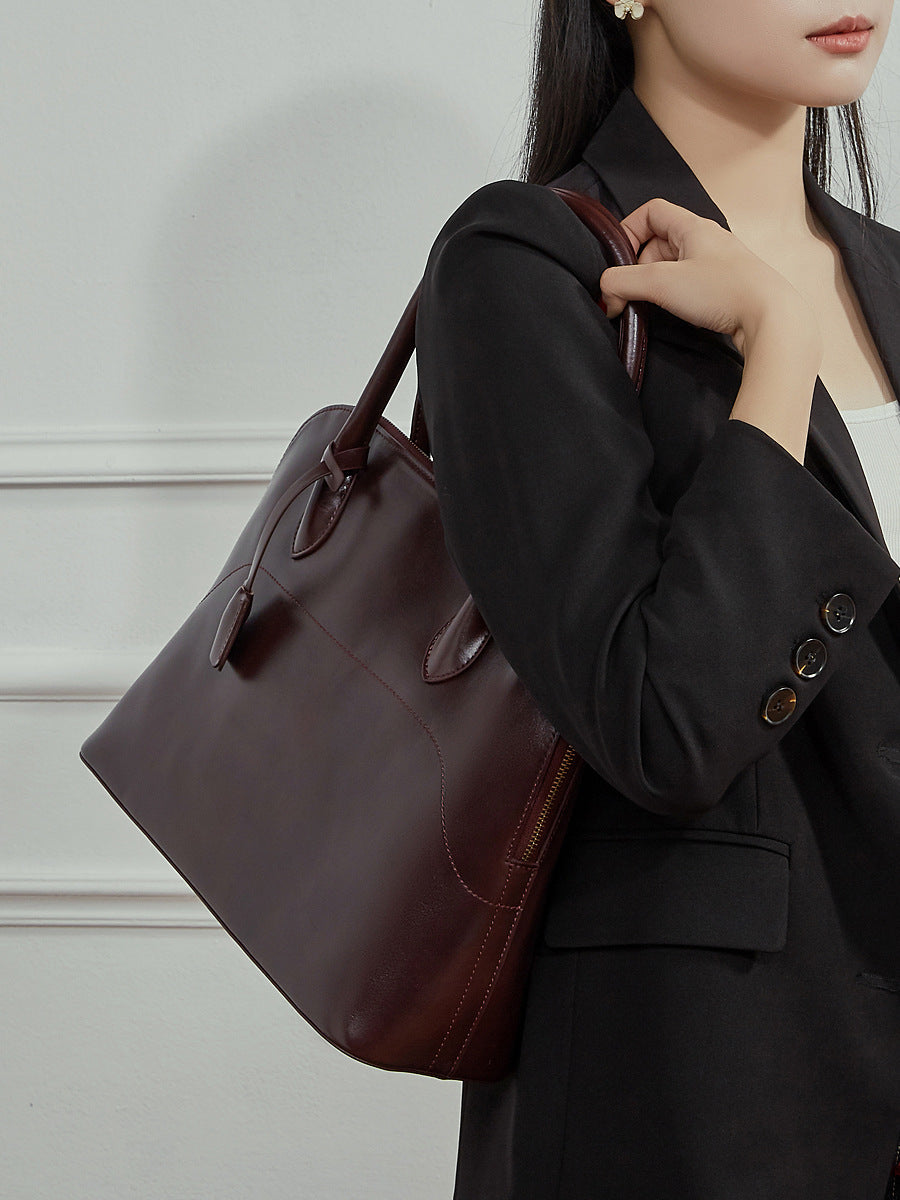 Hayesaura | Handmade Swift Cowhide Bowling Shell Bag