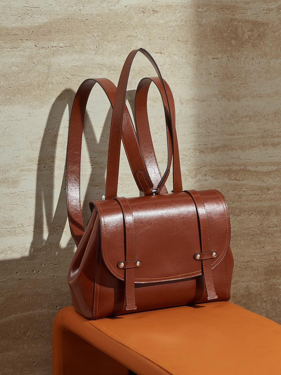 Hayesaura | Niche Oil Wax Cowhide Multiway Backpack