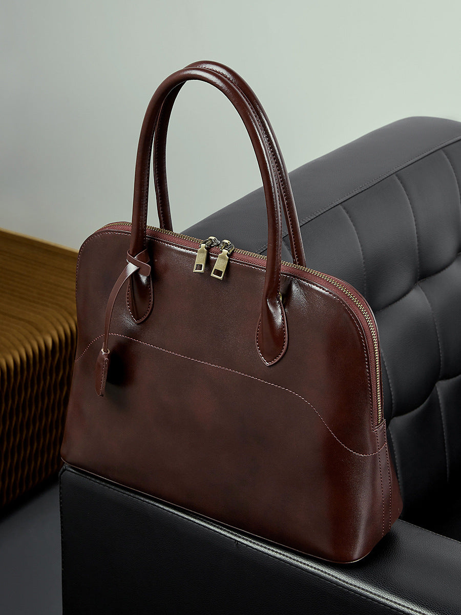 Hayesaura | Handmade Swift Cowhide Bowling Shell Bag