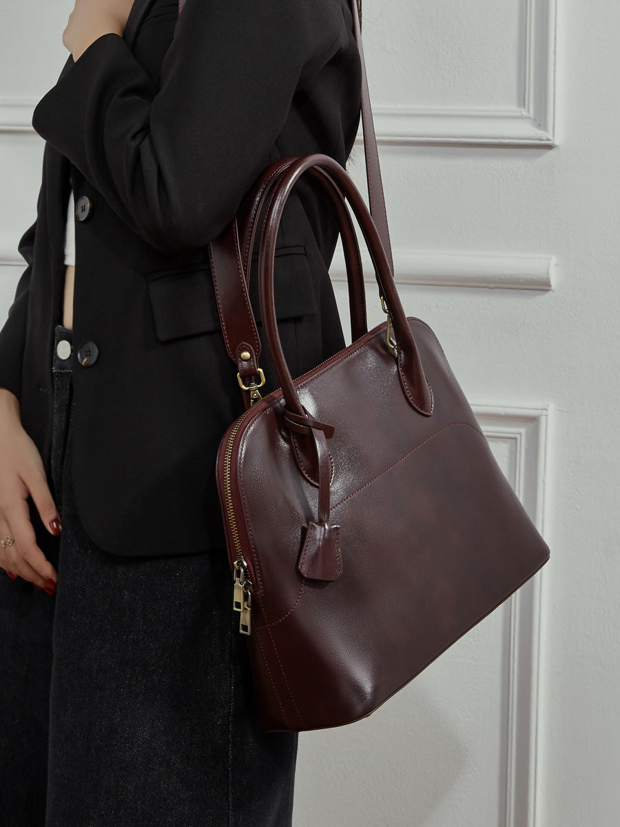 Hayesaura | Handmade Swift Cowhide Bowling Shell Bag