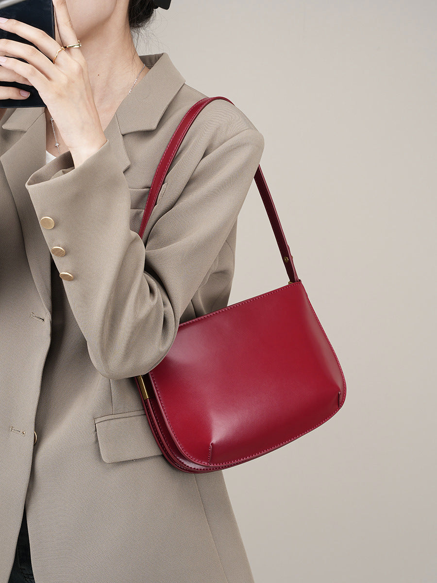 Hayesaura | High-Cold Genuine Leather Underarm Crossbody Bag